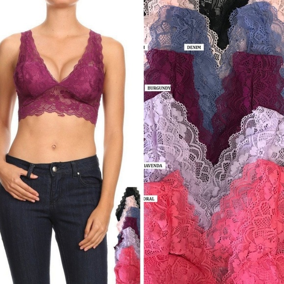 Full Floral Lace Bralette - Picture 1 of 7